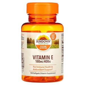 Sundown Naturals, Vitamin E, 180 Mg (400 IU), 100 Softgels