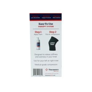 Theraworx Compression Knee Sleeve + Topical Foam, LG/XL