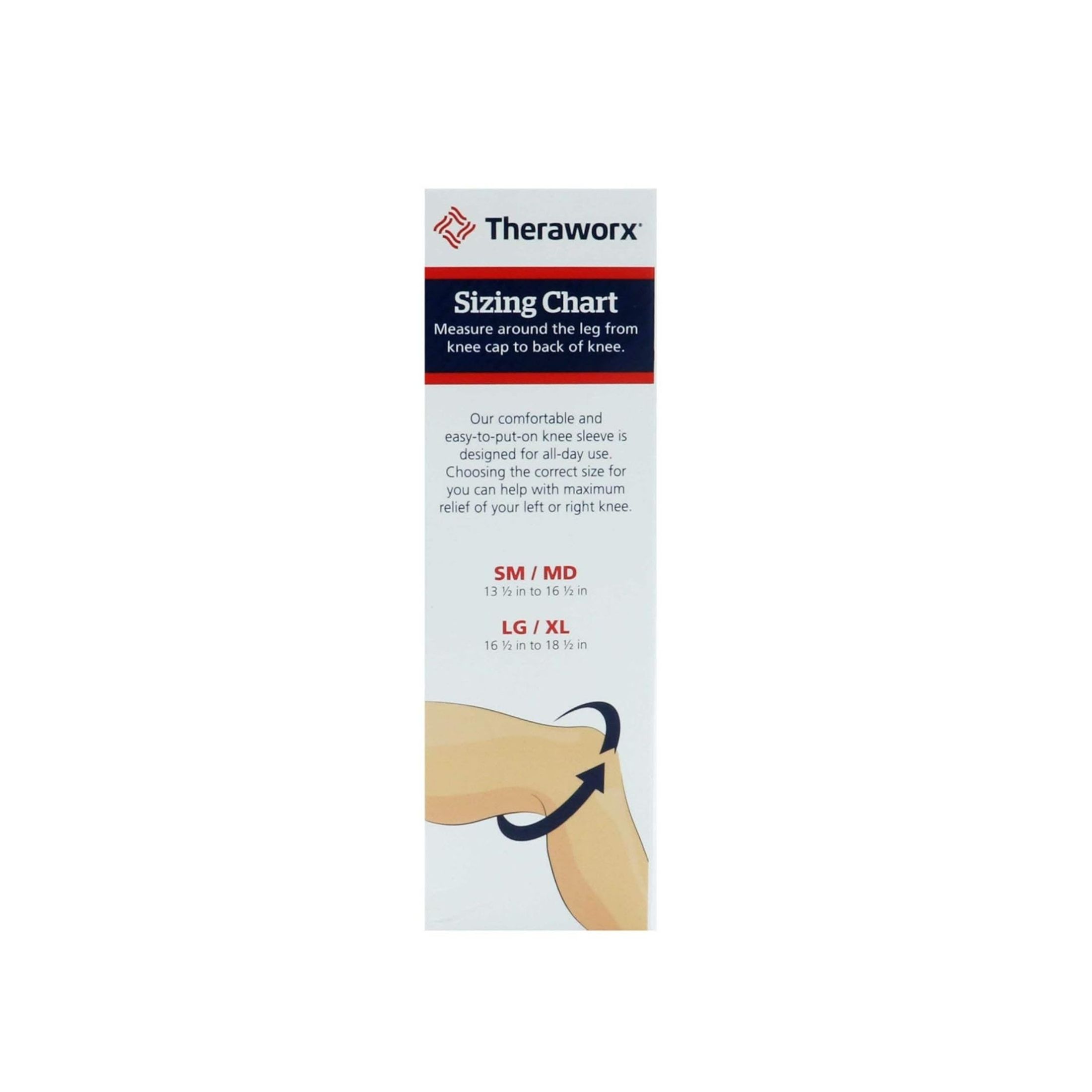 Theraworx Compression Knee Sleeve + Topical Foam, LG/XL