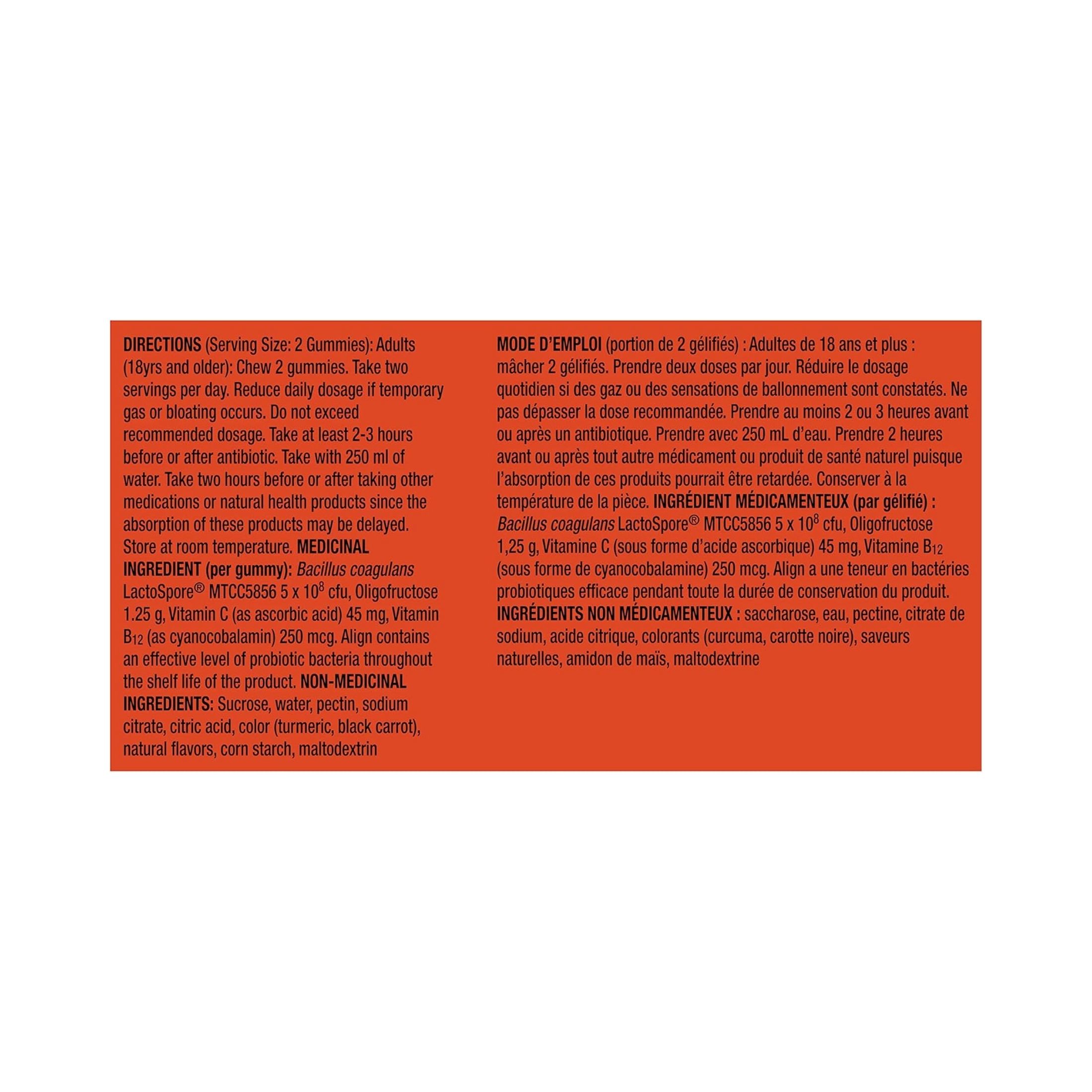 Align Gut Health And Immunity Support Prebiotics Probiotics Supplement Gummies, 50 Count With Vitamin C, Citrus Flavor