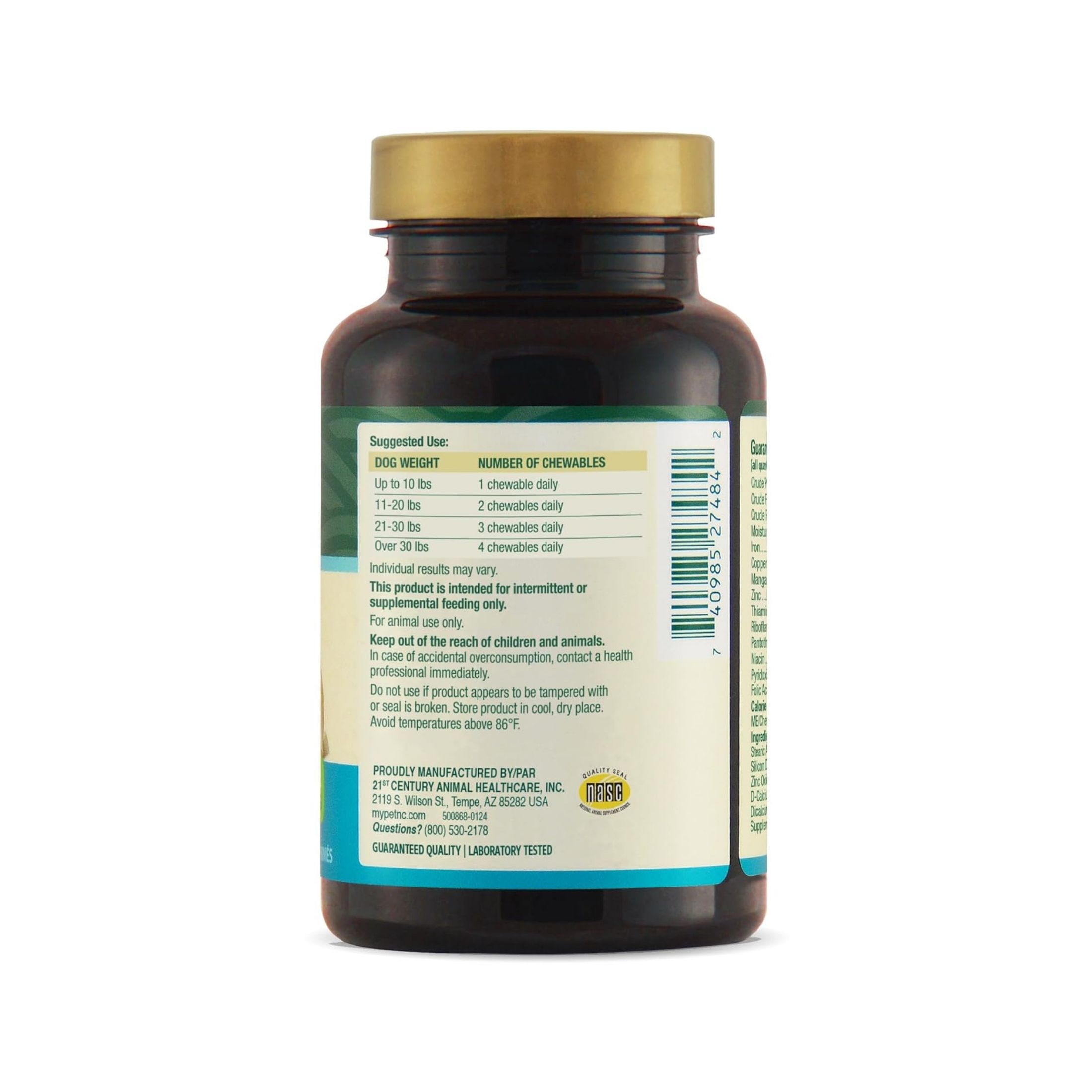 petnc NATURAL CARE Pet Brewers Yeast Chewables, For All Dogs