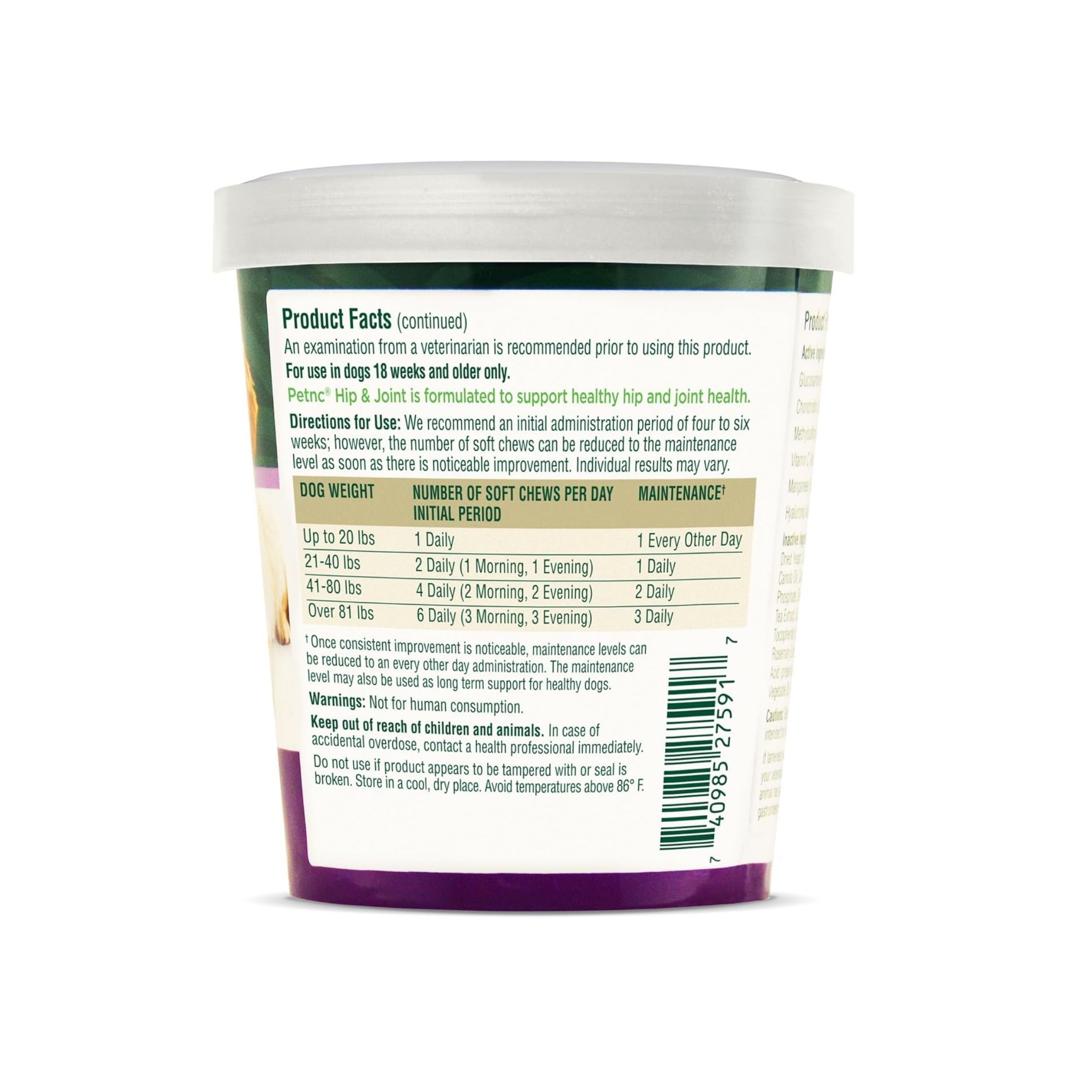 PetNC Natural Care Hip And Joint Soft Chews For Dogs