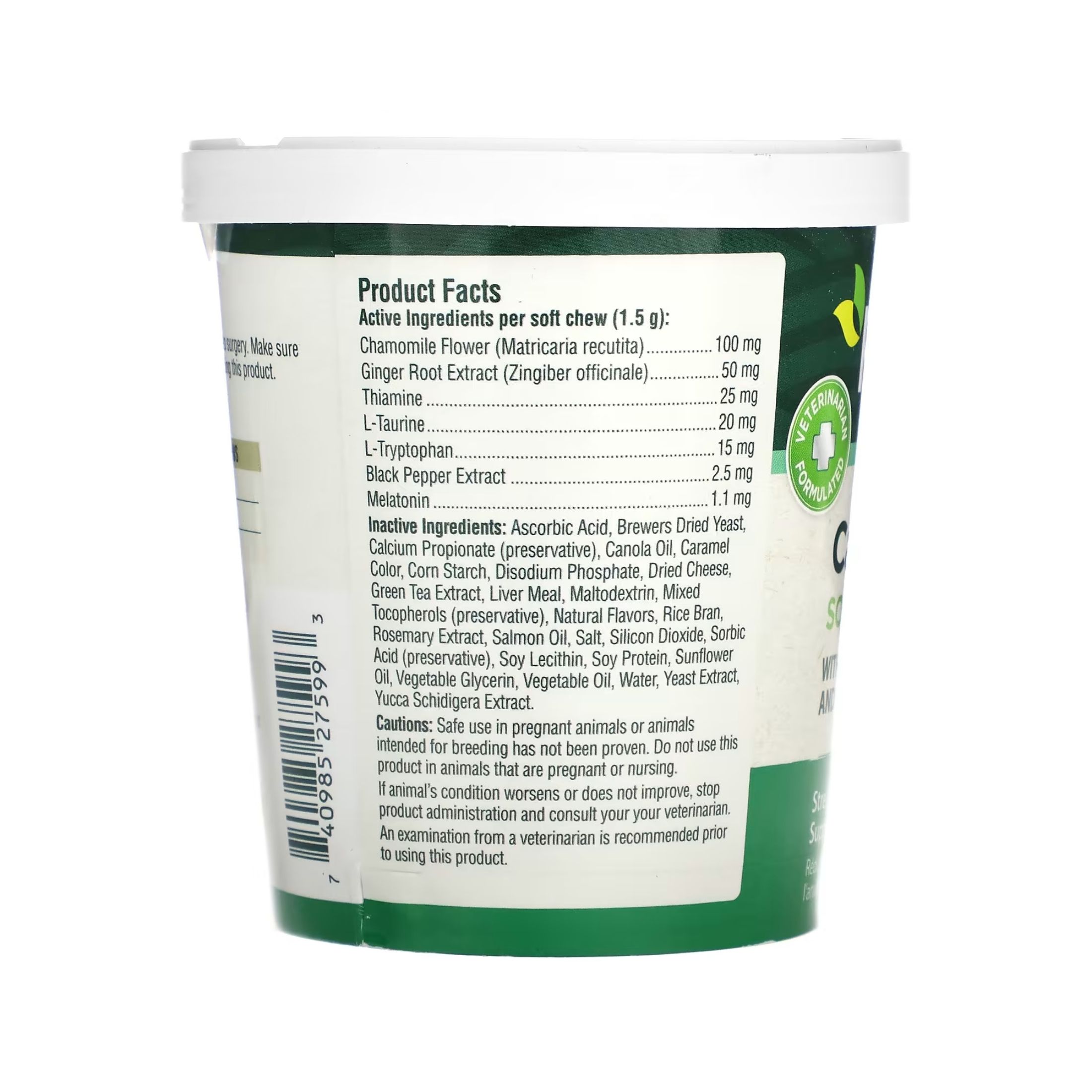 Pet NC Natural Care Calming Aid Soft Chews For Dogs