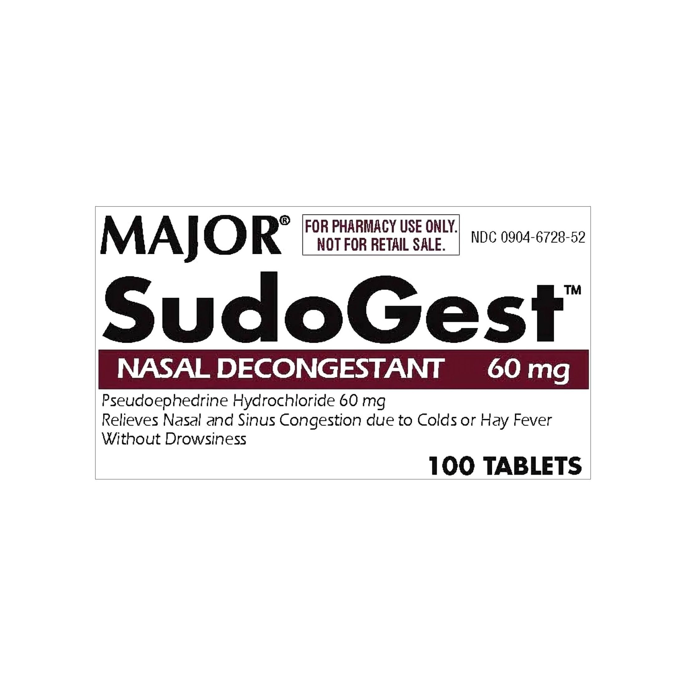 Major Pharmaceuticals Sudogest Tb 60 Mg