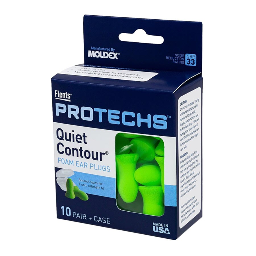 Flents Foam Quiet Contour Ear Plugs, 10 Pair With Case