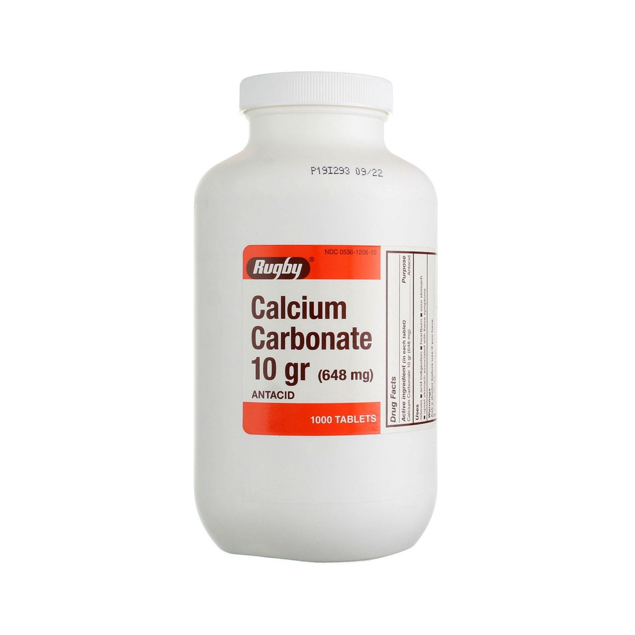 Rugby Calcium Carbonate 648 Mg 1000 Tabs