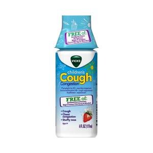Vicks Children's, Day Cough & Congestion Relief, Free Of Artificial Dyes & Flavors, Non Drowsy Berry Flavor, 6 Fl Oz