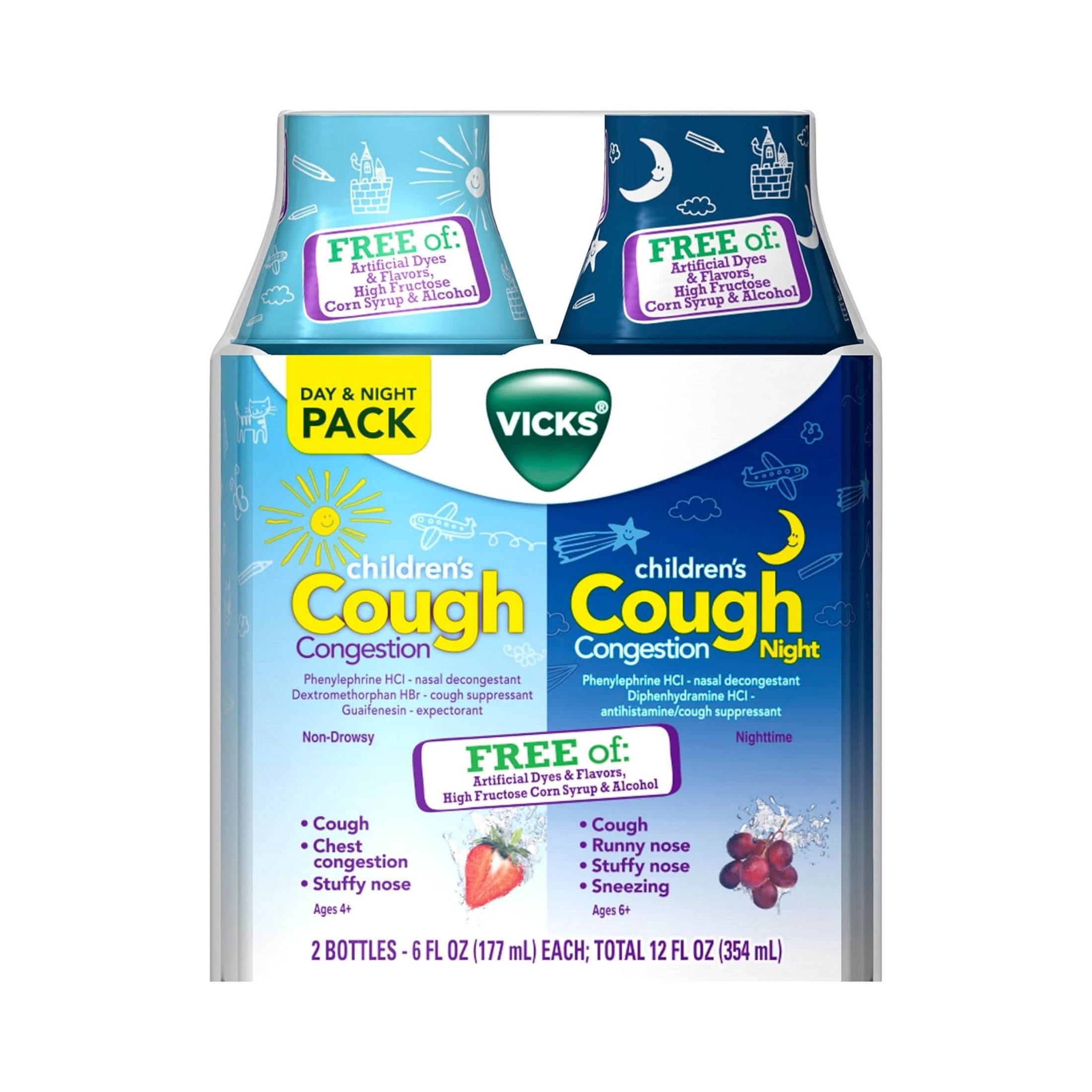 Procter & Gamble USA Pack Of 12-Vicks Children's Cough Congestion Night Liquid 6 Oz By Dist Co