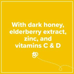 Zarbee's Naturals Complete Daytime Cough Syrup Immune, Honey, Elderberry, Vitamin C, D Zinc, 8 Fl Oz