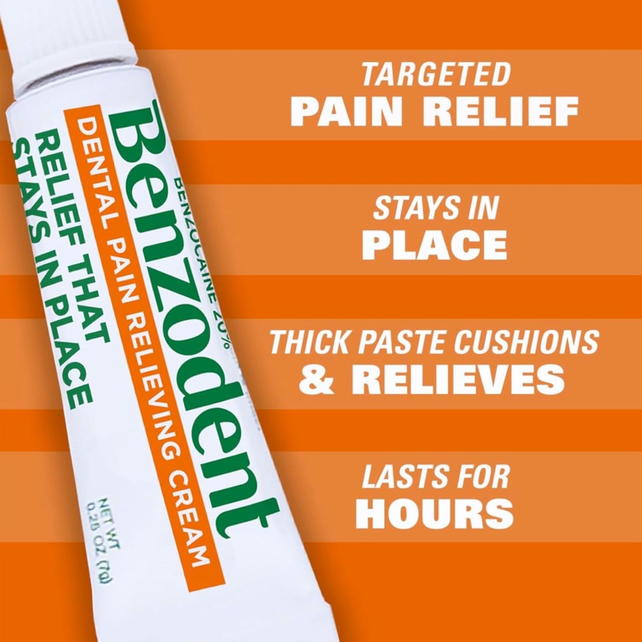 Benzodent Dental Pain Relieving Cream, 1 Oz
