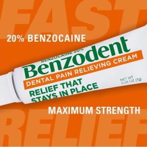 Benzodent Dental Pain Relieving Cream, 1 Oz
