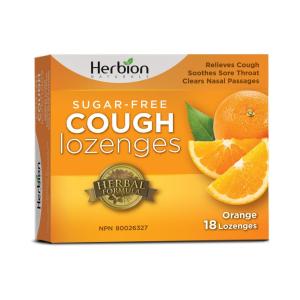 Herbion NATURALS: Cough Drops Orange No Sugar, 18 Tb