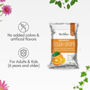 Herbion Naturals Cough Drops, Orange