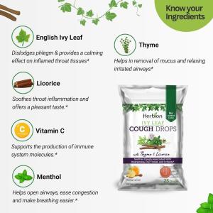 Herbion Naturals Ivy Leaf Cough Drops, 0