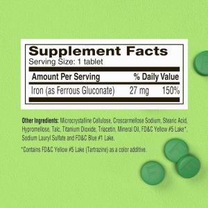 Fergon High Potency Iron Highly Soluble & Easily Digested, 27 Mg Iron, 100 Tablets