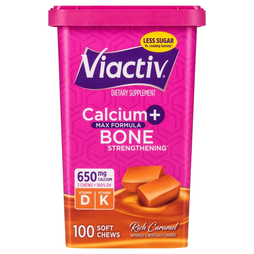 Viactiv Calcium Plus D Dietary Supplement Soft Chews - Caramel - 100ct