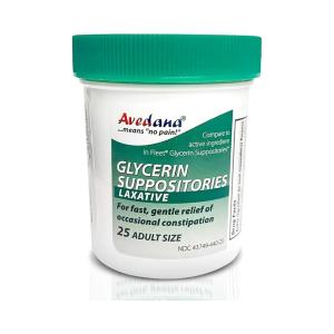 Glycerin Suppositories Laxatives 25 Count By Unipack Inc