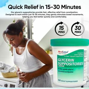 Glycerin Suppositories Laxatives 25 Count By Unipack Inc