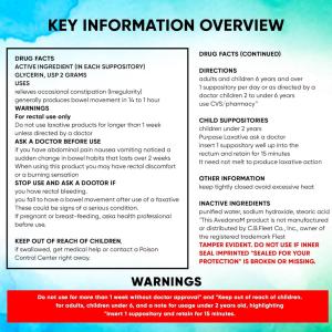 Glycerin Suppositories Laxatives 25 Count By Unipack Inc