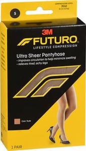 Futuro Energizing Ultra Sheer Pantyhose French Cut Small Beige 1 Pr