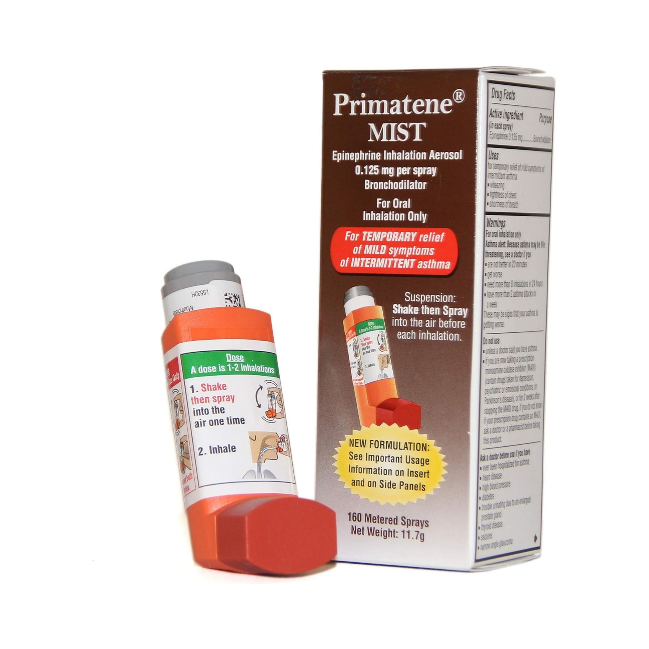 Primatene Mist Epinephrine Aerosol 0.125mg Inhalation