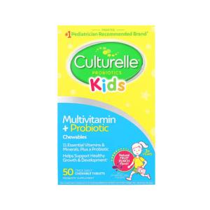Culturelle Kids Complete Multivitamin + Probiotic, Chewable Tablets, Fruit Punch