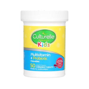Culturelle Kids Complete Multivitamin + Probiotic, Chewable Tablets, Fruit Punch