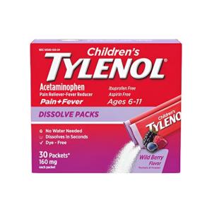 Tylenol Children's Acetaminophen Dissolve Packets, Wild Berry