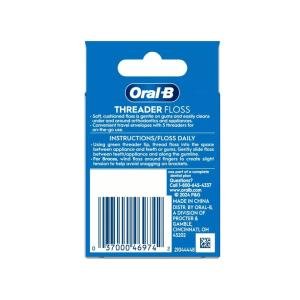Oral-B Glide Pro-Health Threader Dental Floss For Bridges, Braces & Implants - 30ct