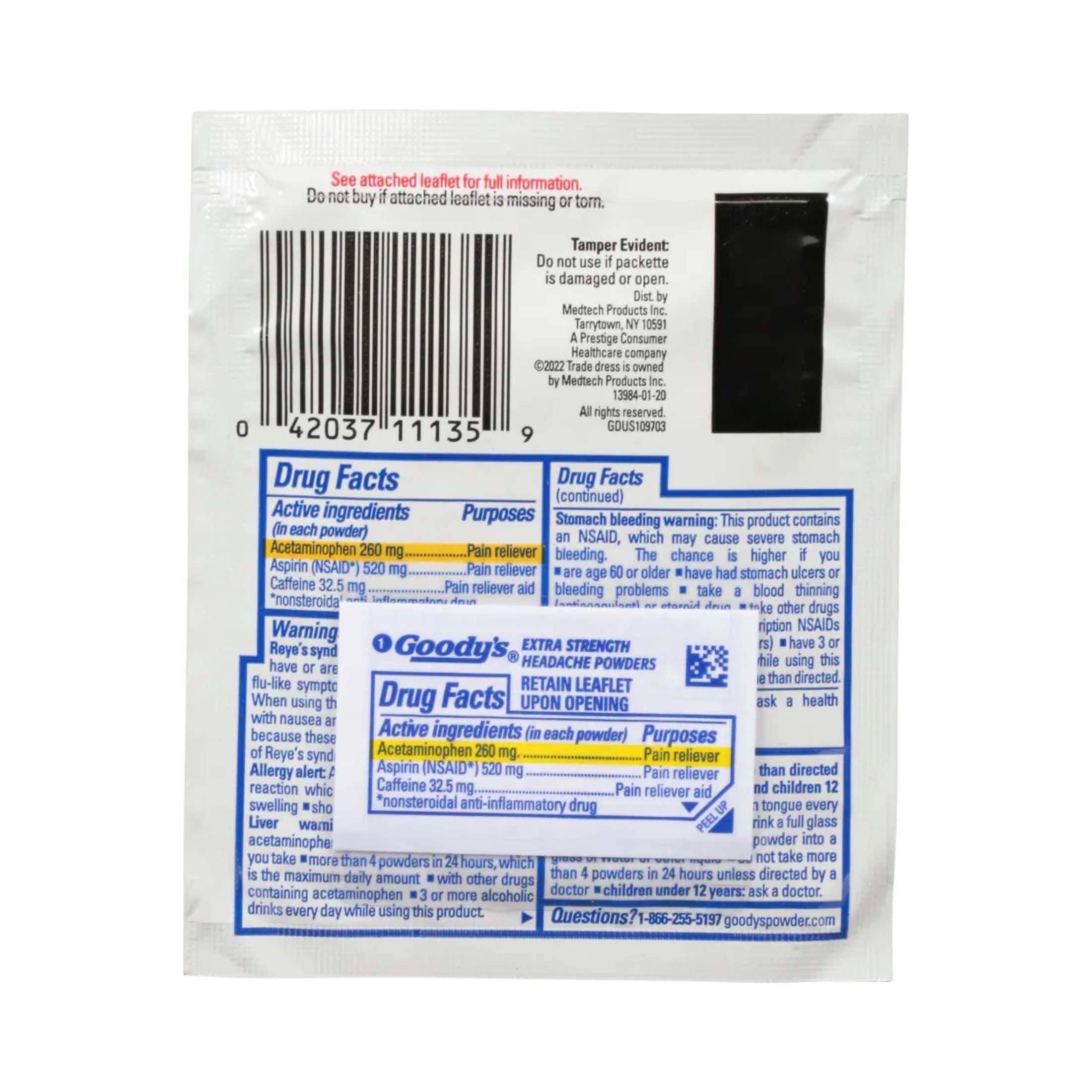 Goody's Extra Strength Fast Pain Relief Headache Powder