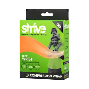 Strive Elastic Compression Therapy Wrap, Muscle Recovery And Joint Pain Relief For Left Wrist
