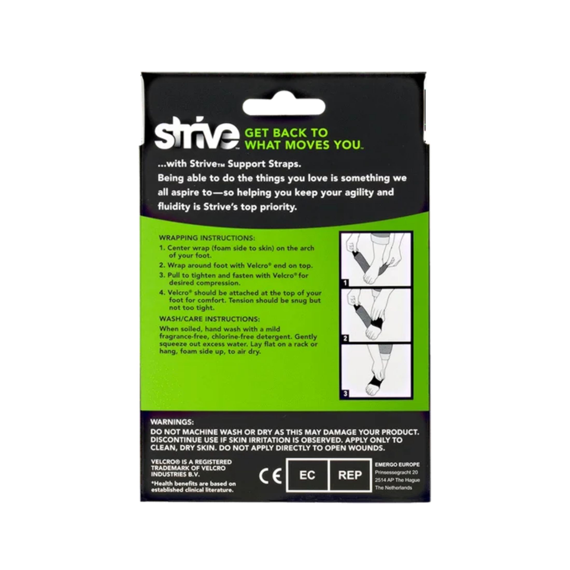 Strive Plantar Fasciitis Brace, Compression Therapy Support Strap For Muscle Rec