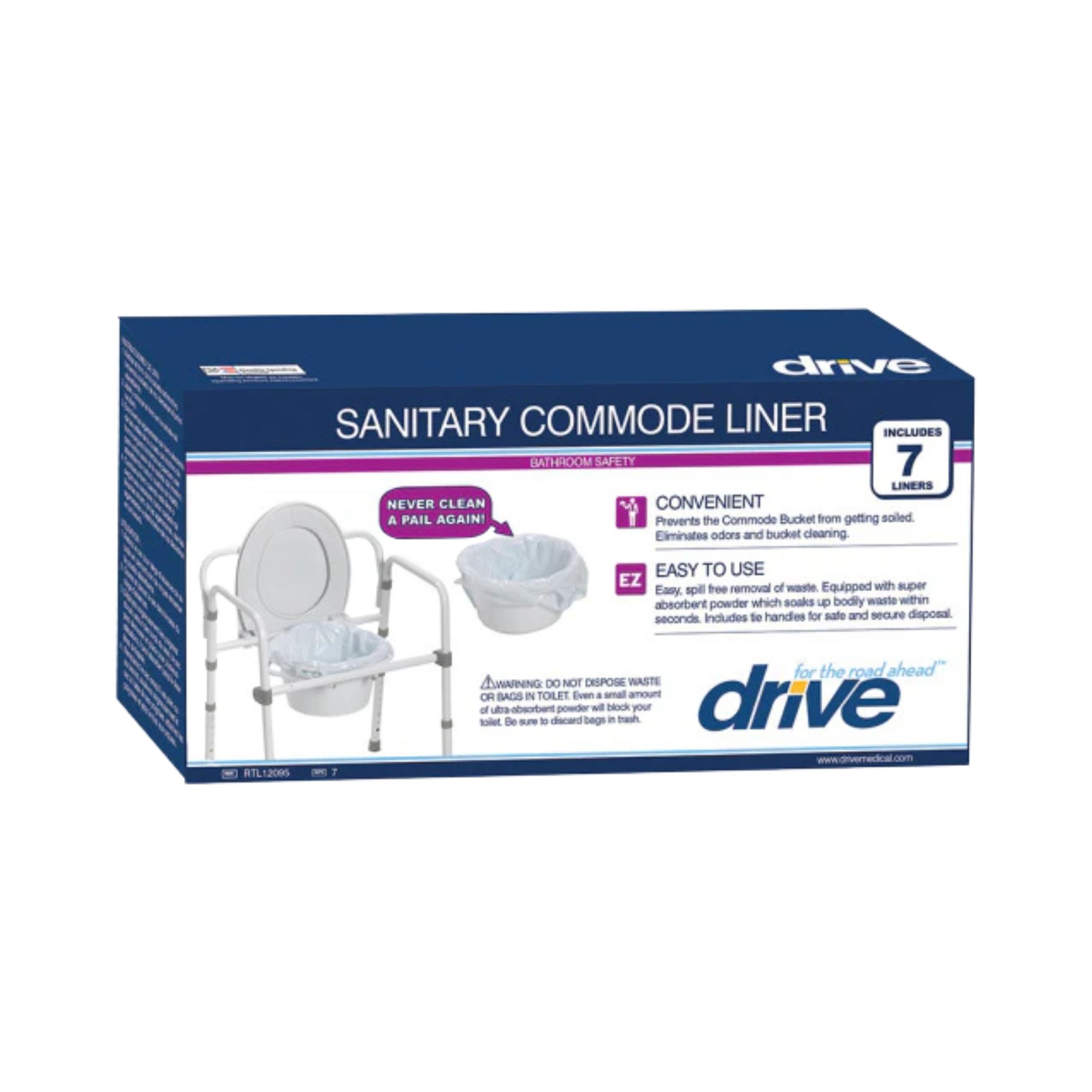 Drive Sanitary Commode Liner