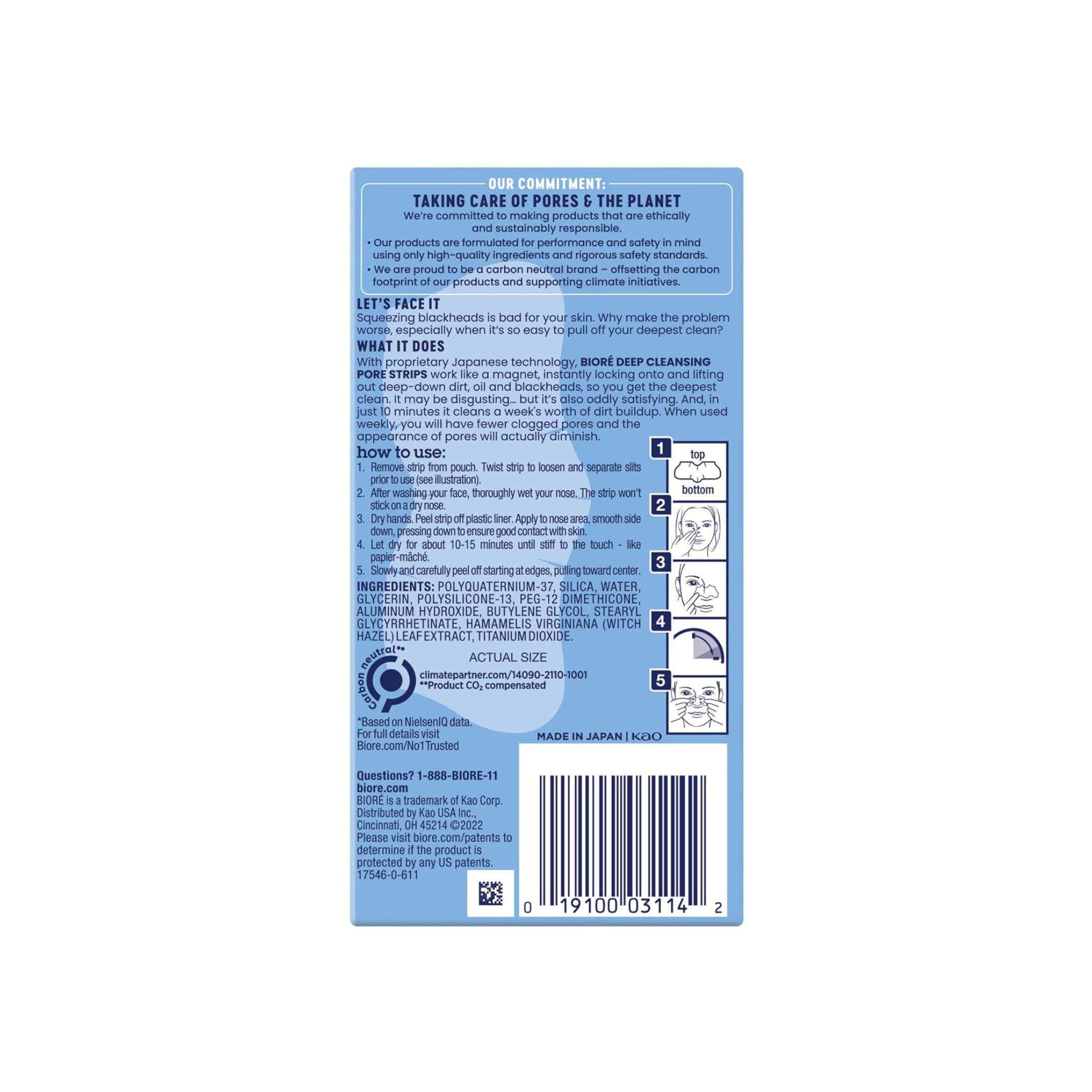 Biore The Original Pore Strips, Deep Cleansing Nose Strips