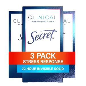 Secret Clinical Strength Invisible Solid Antiperspirant & Deodorant For Women - Stress Response - 1.6oz