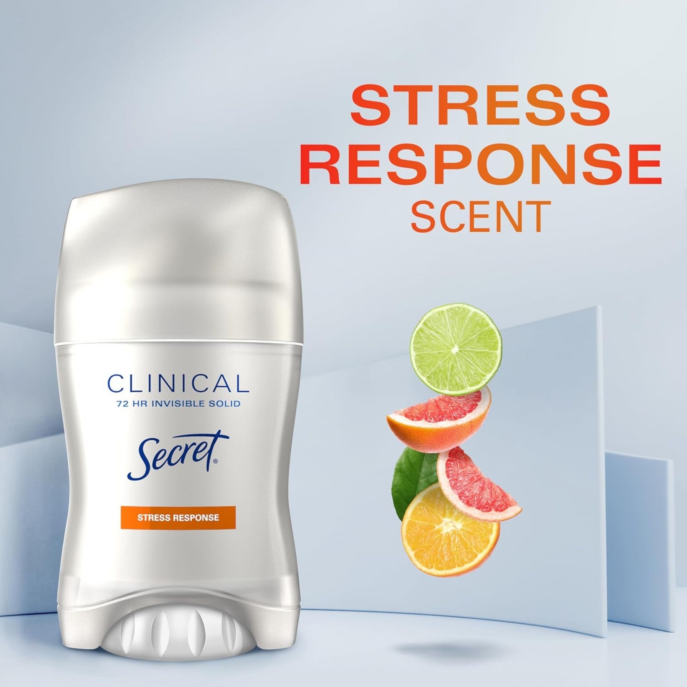 Secret Clinical Strength Invisible Solid Antiperspirant & Deodorant For Women - Stress Response - 1.6oz