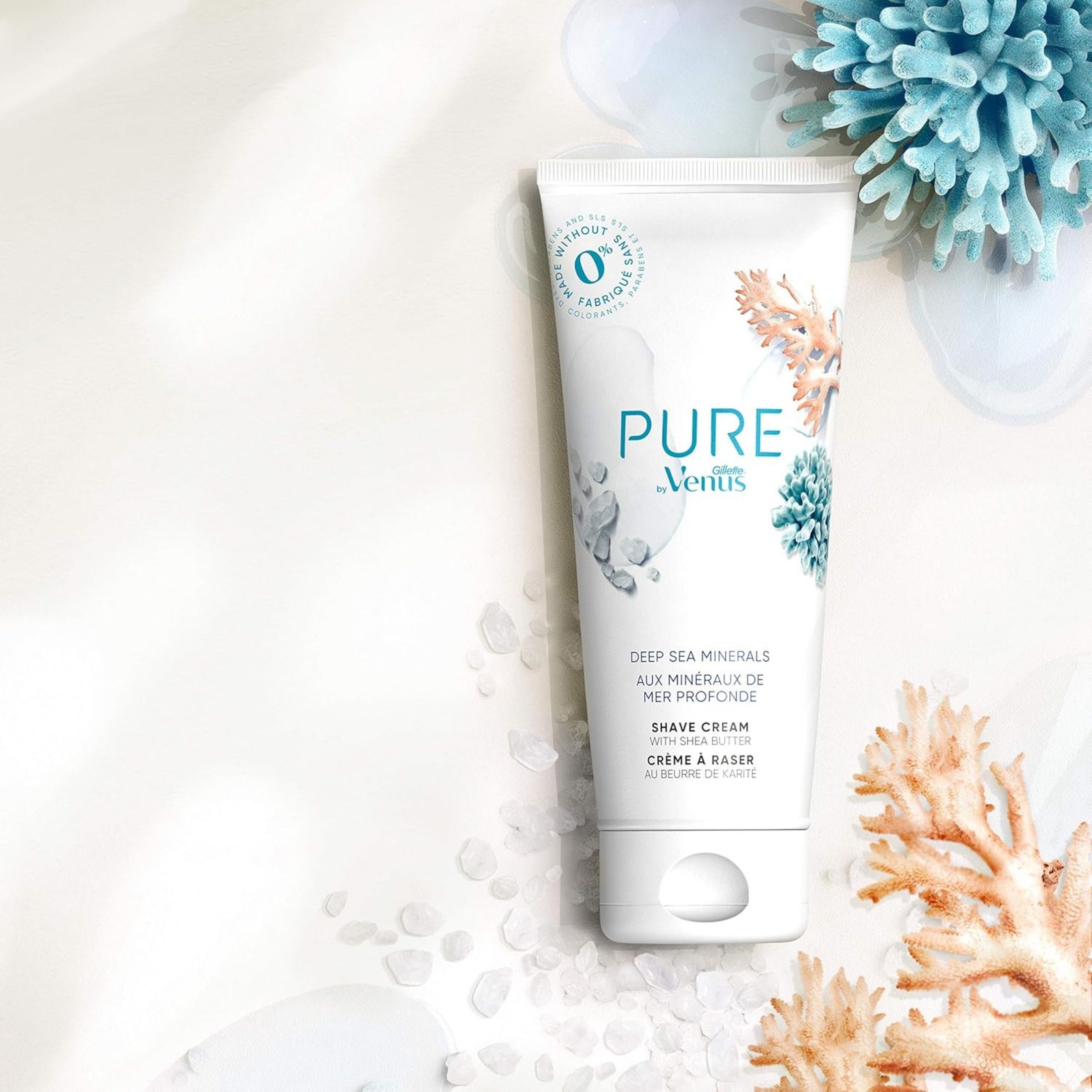 Gillette Venus Shave Cream, With Shea Butter, Deep Sea Minerals