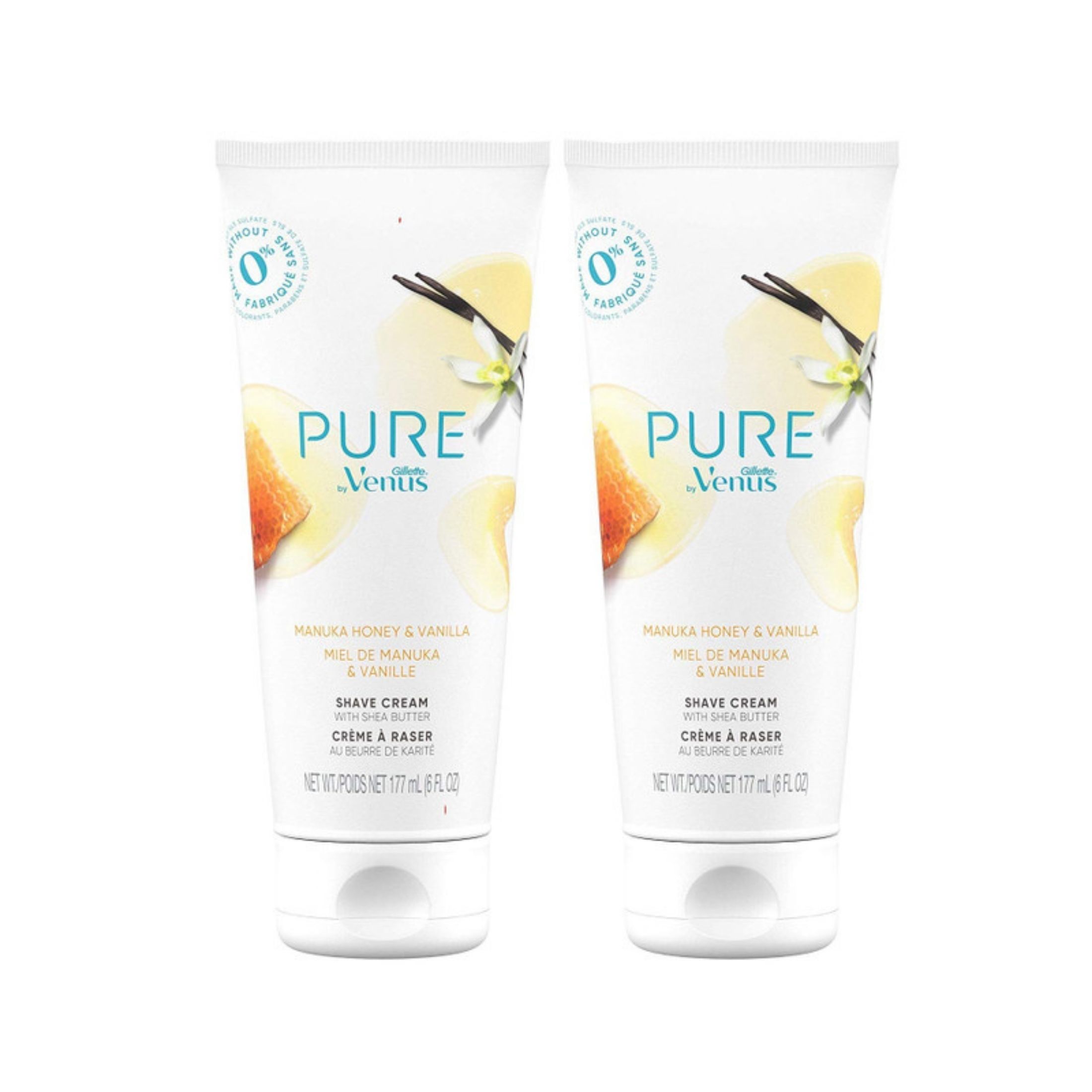 Gillette Venus Pure Shave Cream With Shea Butter Manuka Honey & Vanilla - 6oz