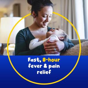 Advil Children's Suspension Ibuprofen Fever Reducer, Dye-Free, Liquid Pain Medicine Blue Raspberry