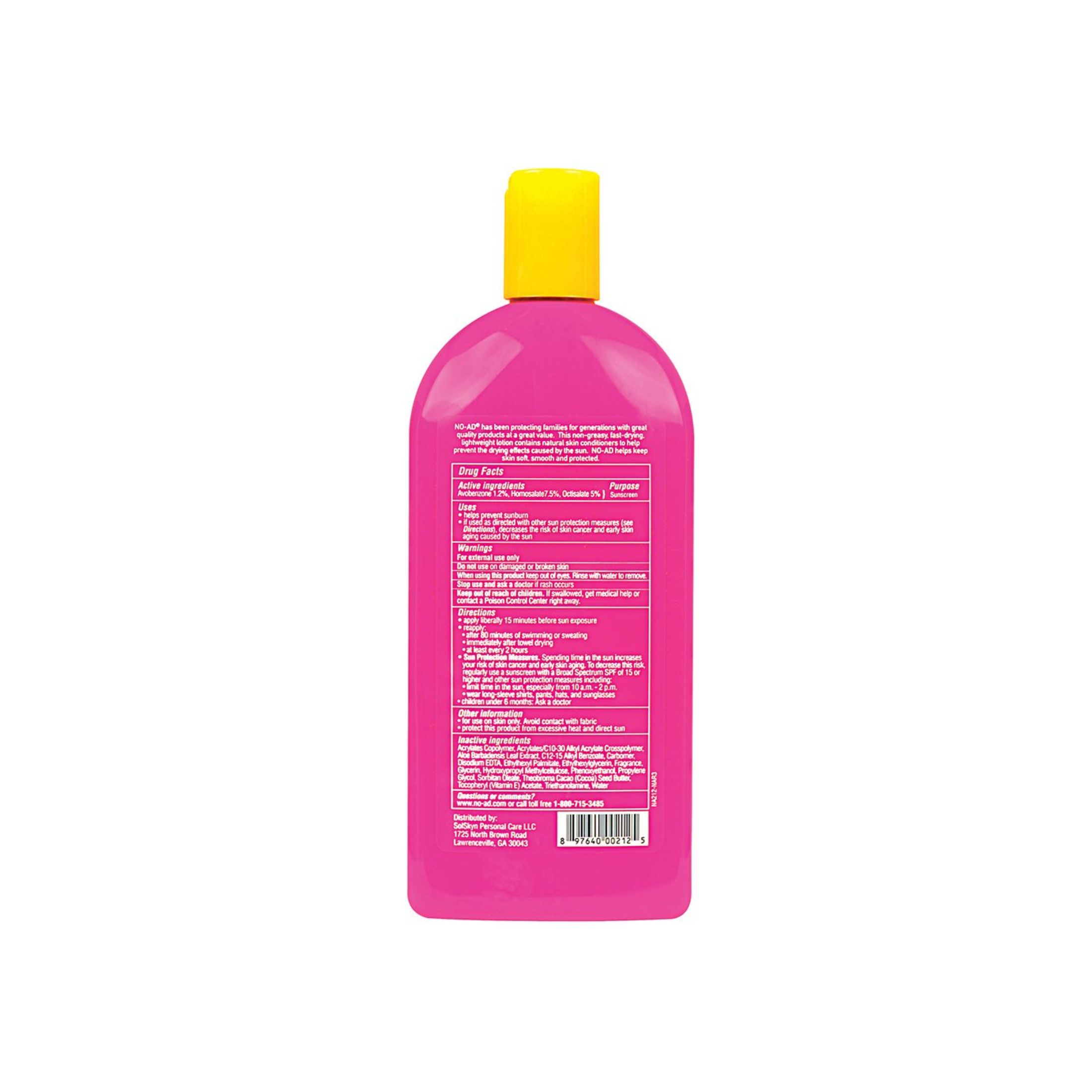 No Ad Sunscreen, Lotion, Broad Spectrum SPF 15, Super Value Size