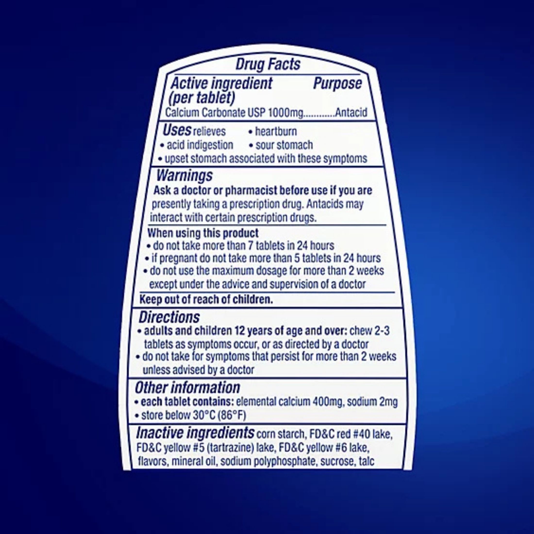 Tums Ultra Strength Tropical Fruit Antacid Chewable Tablets 72ct