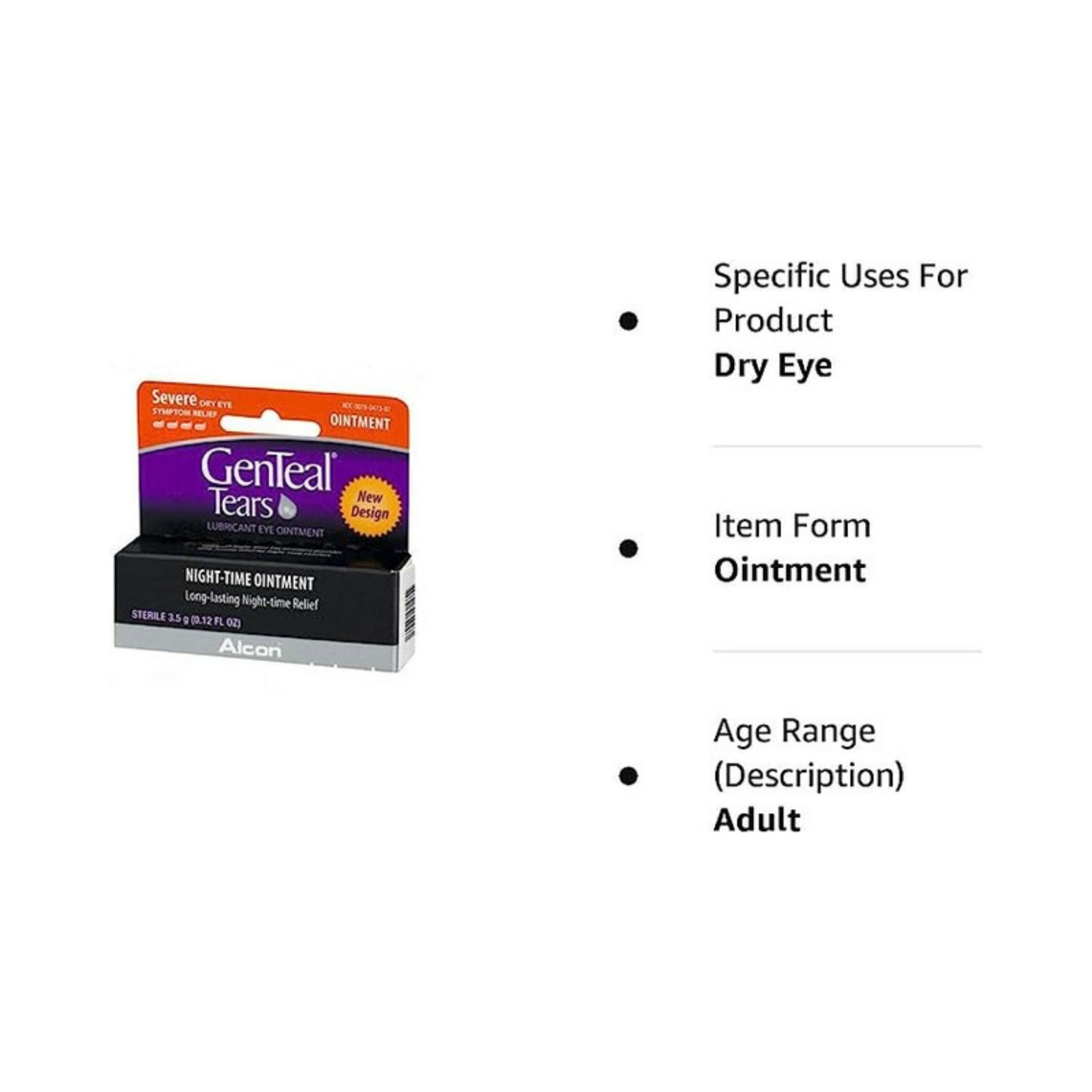 GenTeal Tears Night Time Lubricant Eye Ointment