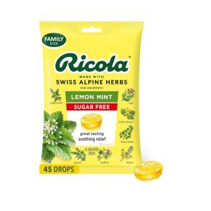 Ricola Natural Herb Cough Suppressant Lemon Mint Throat Drops