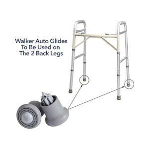 Carex Auto Glides For Wheeled Walkers, 1 Pair