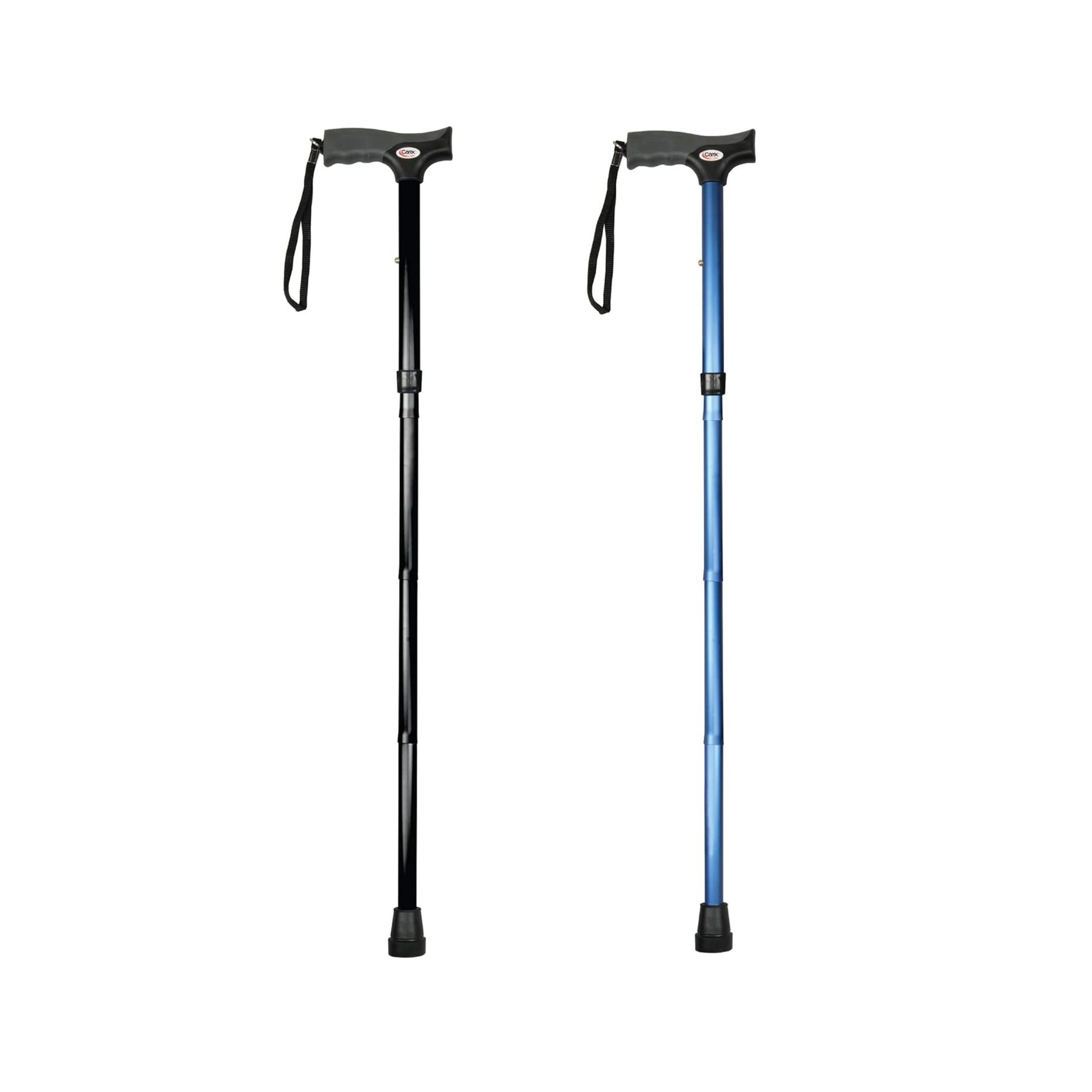 Carex Soft Grip Folding Cane, Black