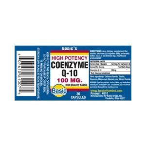 Basic Vitamins Co Enzyme Q10 100 Mg