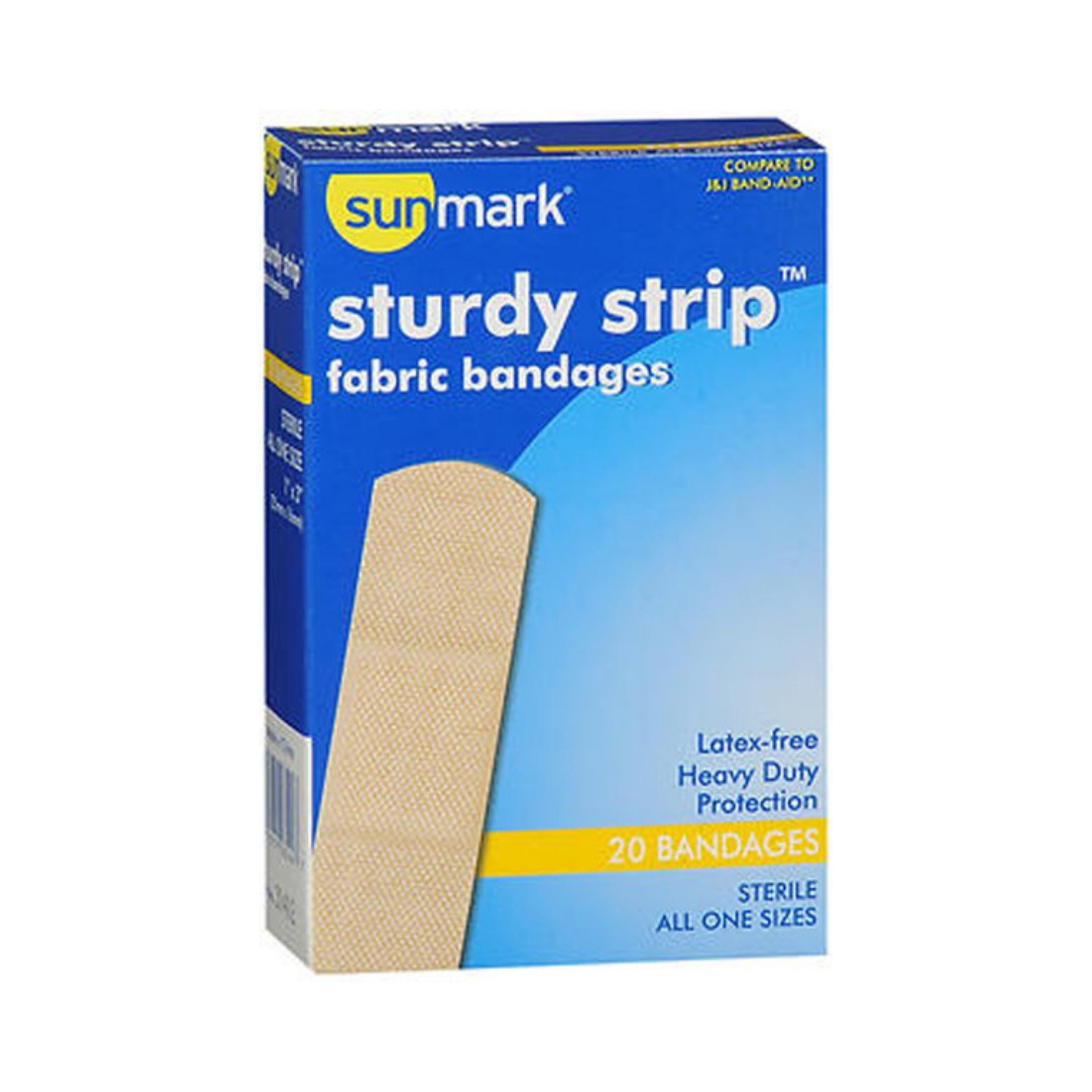 Sunmark Sturdy Strip Fabric Bandages All One Size