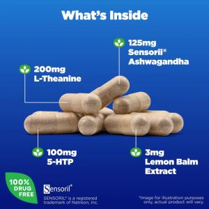 Natrol Relax+ Ultimate Calm Mood & Stress Capsules - 30ct