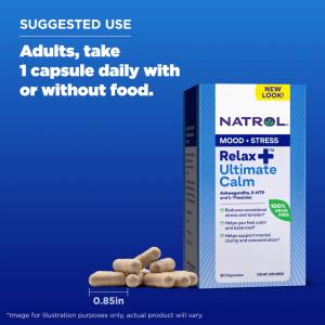 Natrol Relax+ Ultimate Calm Mood & Stress Capsules - 30ct
