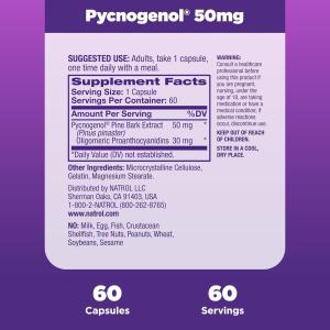 Natrol Pycnogenol, 50 Mg, 60 Capsules